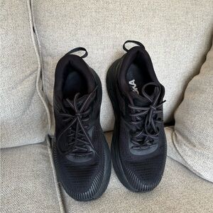 HOKA Bondi 7 all black side 8.5 women’s